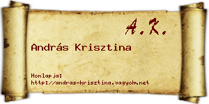 András Krisztina névjegykártya
